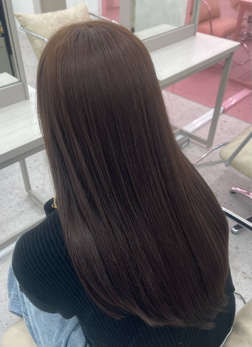 ロング カラー ブラウンカラー 髪質改善 トリートメント カット ヘアカラー トリートメント COCO reiのヘアスタイル