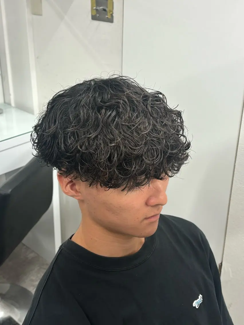 ショート パーマ メンズ カット パーマ ヘアセット お悩み解消✨/ メンズパーマ✨/直樹のヘアスタイル