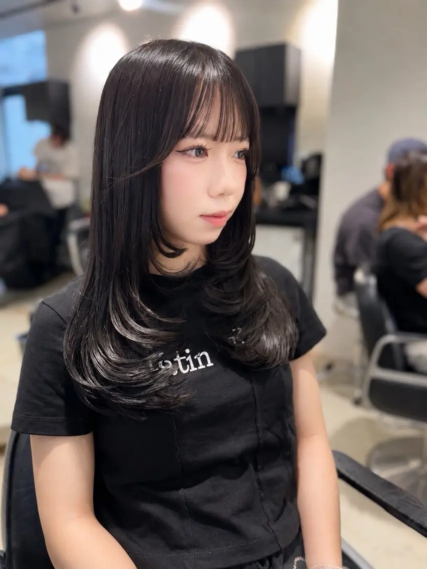 ミディアム カラー パーマ カット ヘアカラー トリートメント 透明感カラー✂︎ /縮毛矯正/YUKAのヘアスタイル