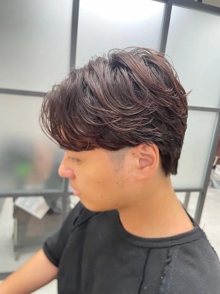 パーマ メンズ 透明感カラー/ 関口柊/河原町のヘアスタイル