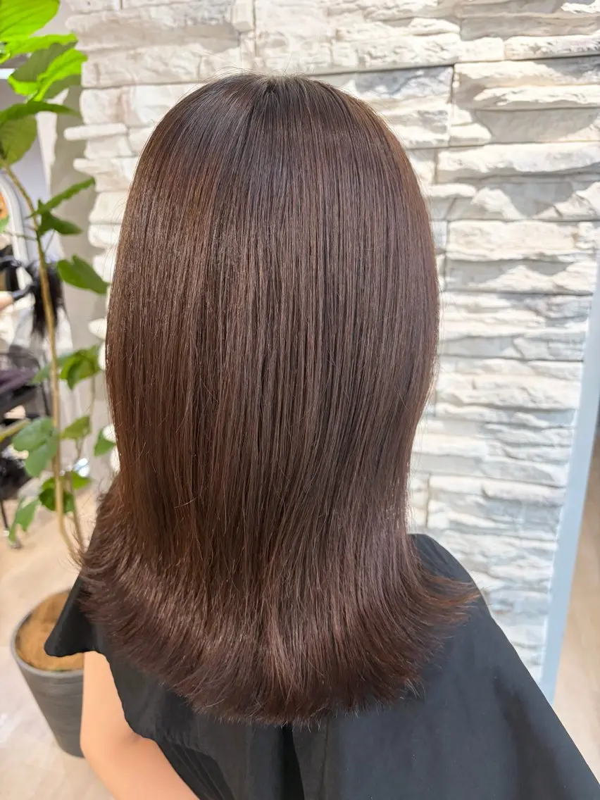 ミディアム カット ヘアカラー トリートメント 林 昌宏のヘアスタイル