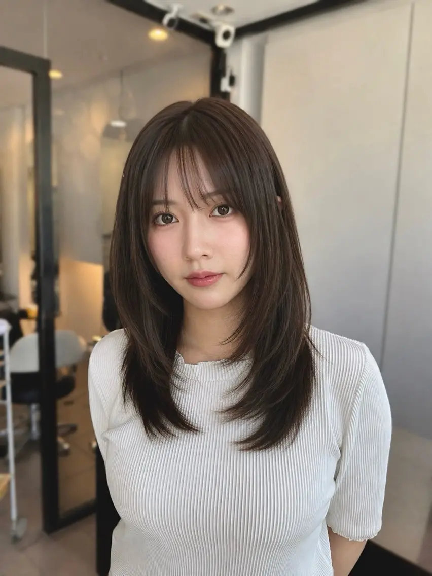 セミロング カット ヘアカラー トリートメント 🫧TATSUYA/ 錦糸町ʕ•̫͡•のヘアスタイル