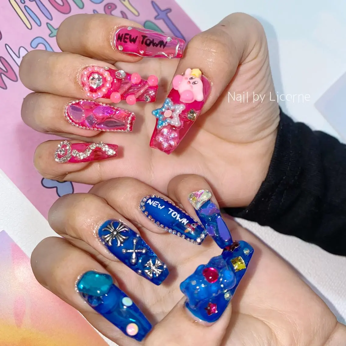 ネイル アートネイル オーロラネイル フレンチネイル 氷ネイル・うるうるネイル マグネットネイル ハンドネイル Nail by Licorneのネイルデザイン