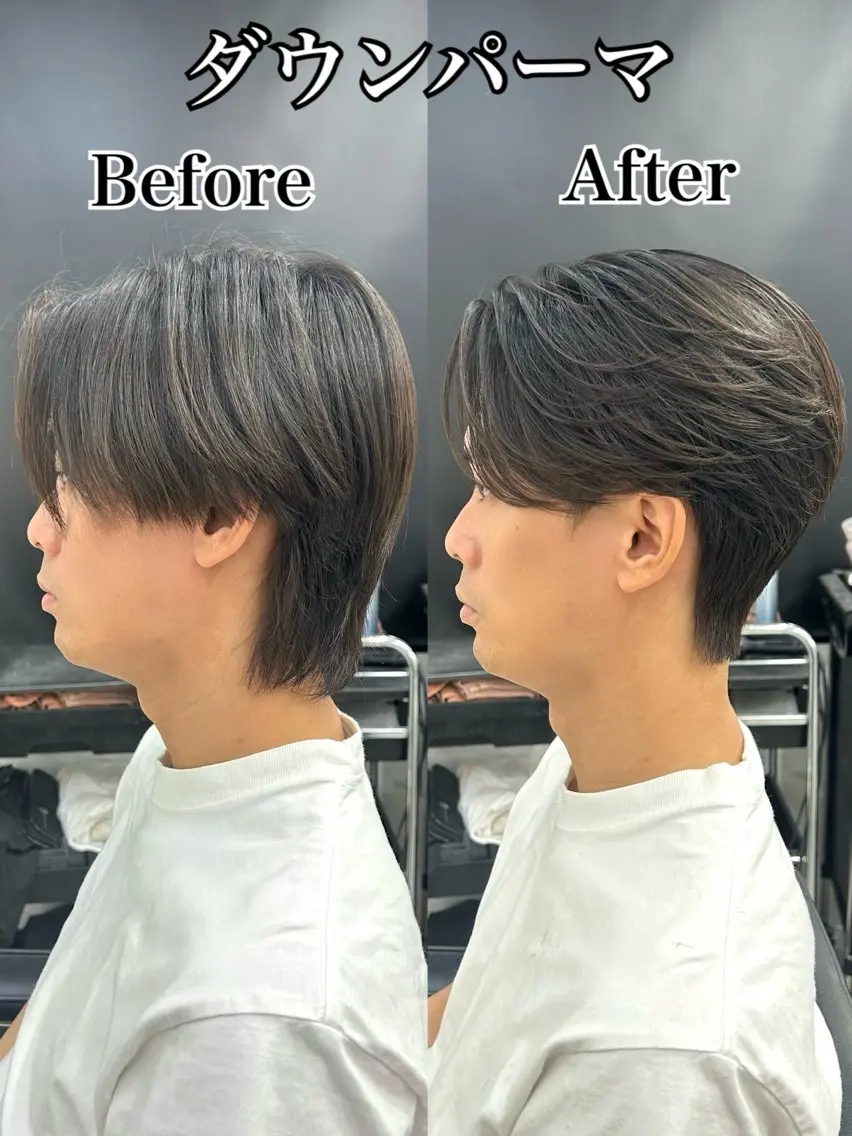 ショート パーマ メンズ カット パーマ 縮毛矯正 メンズスタイリスト 前田雄輝のヘアスタイル