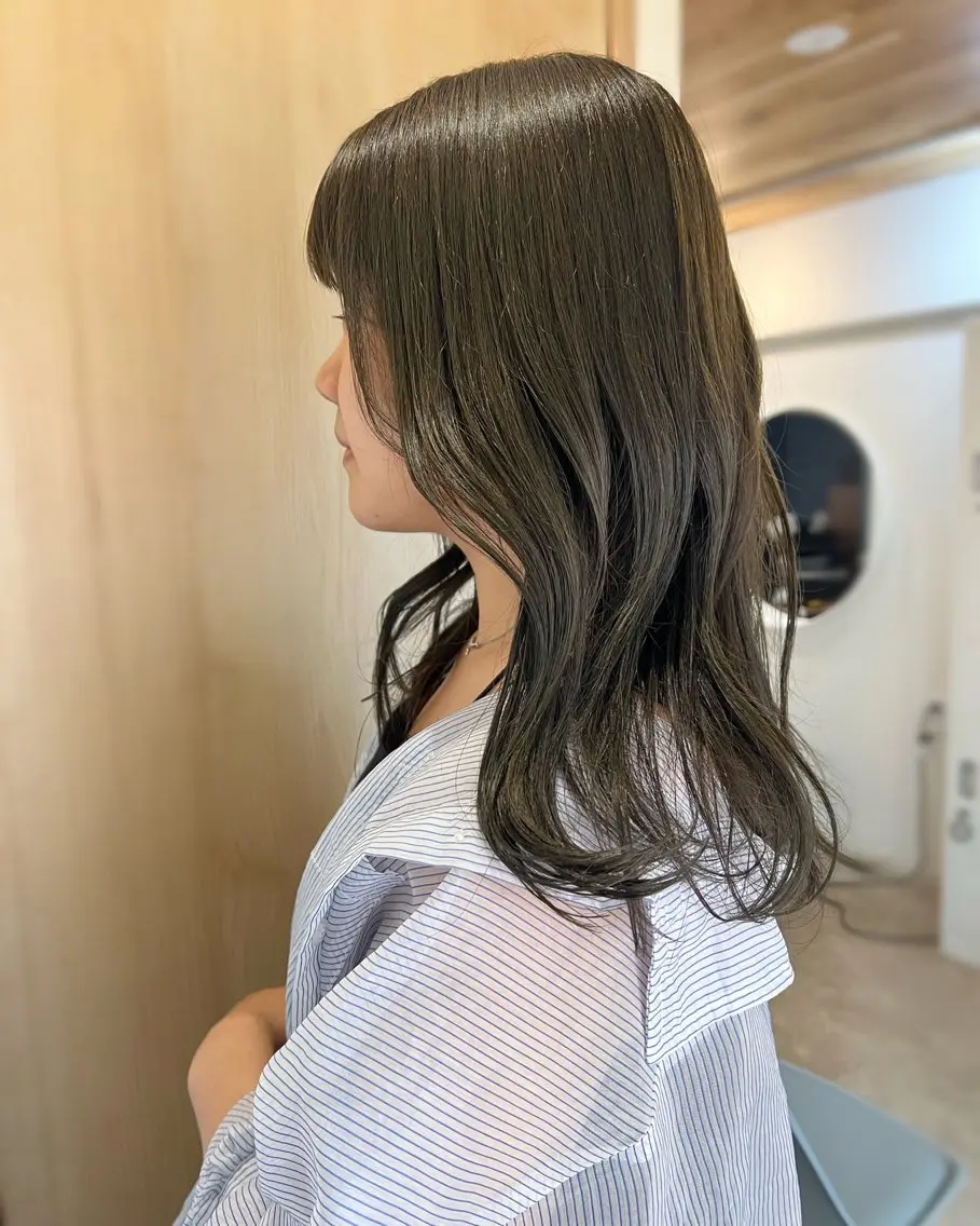 ミディアム カラー カット ヘアカラー トリートメント トレンドと似合わせ/ マンツーマン/西上楓のヘアスタイル