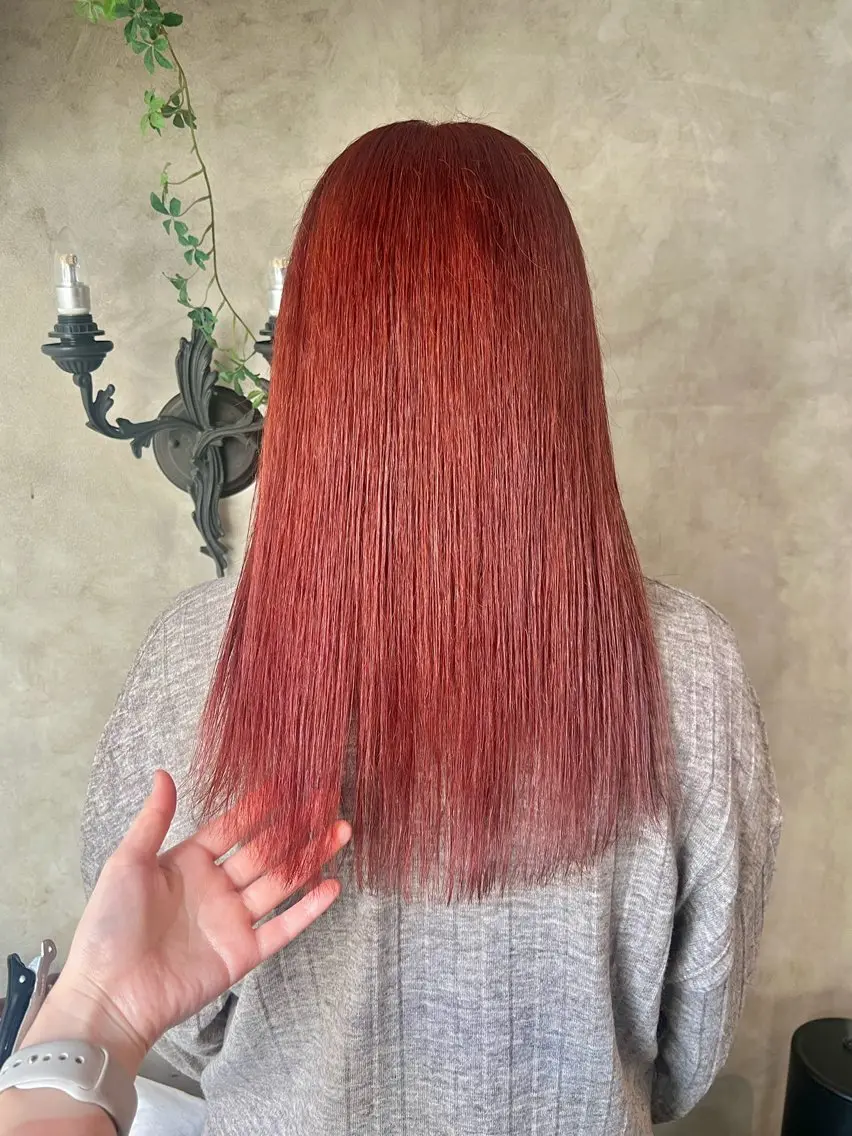 セミロング カラー 切りっぱなしボブ ベージュカラー ブリーチ ケアブリーチ ダブルカラー ヘアカラー トリートメント 暖色カラー/ブリーチ /かしむらゆうかのヘアスタイル