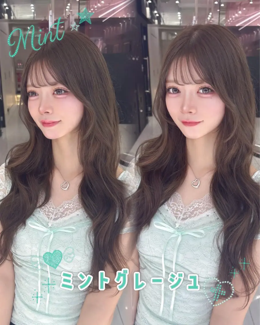 ロング カラー カット ヘアカラー トリートメント 新宿/韓国ヘア 中明度カラー/かやのヘアスタイル