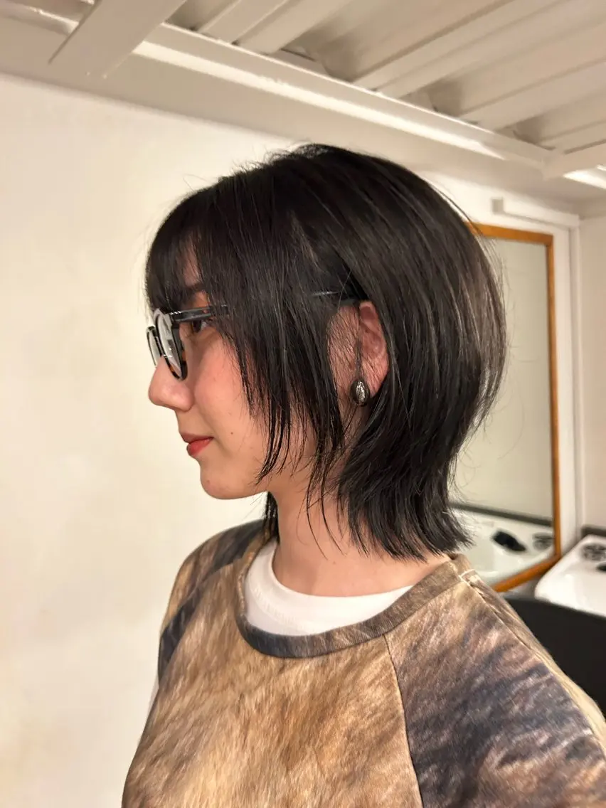 ミディアム 顔まわりレイヤー レイヤーカット ウルフカット 🌿ボブ パーマ高橋啓太🌿のヘアスタイル