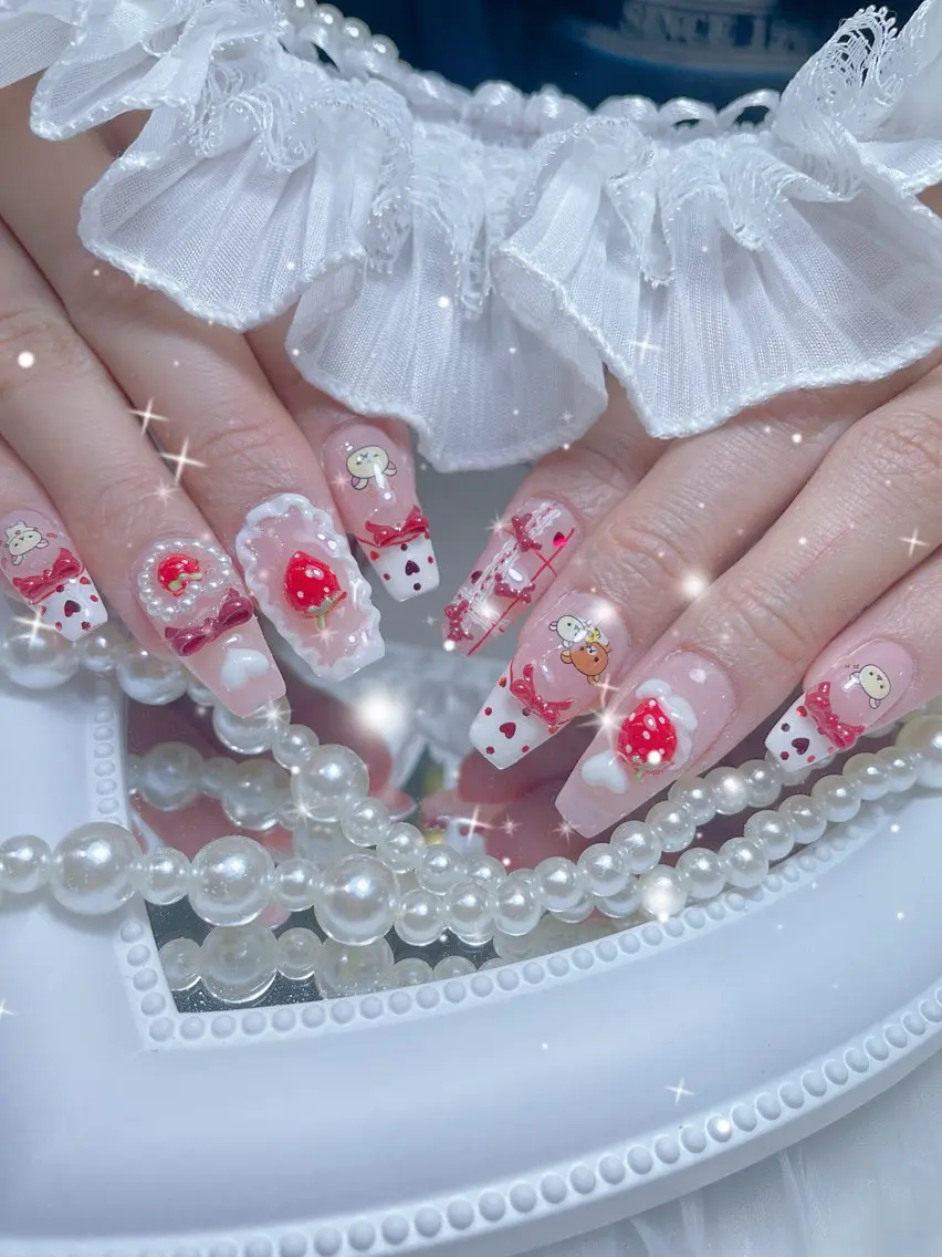 ネイル ロングネイル マグネットネイル スカルプネイル スーパーロングネイル バレンタイン ハンドネイル princess スカルプ専門店のネイルデザイン