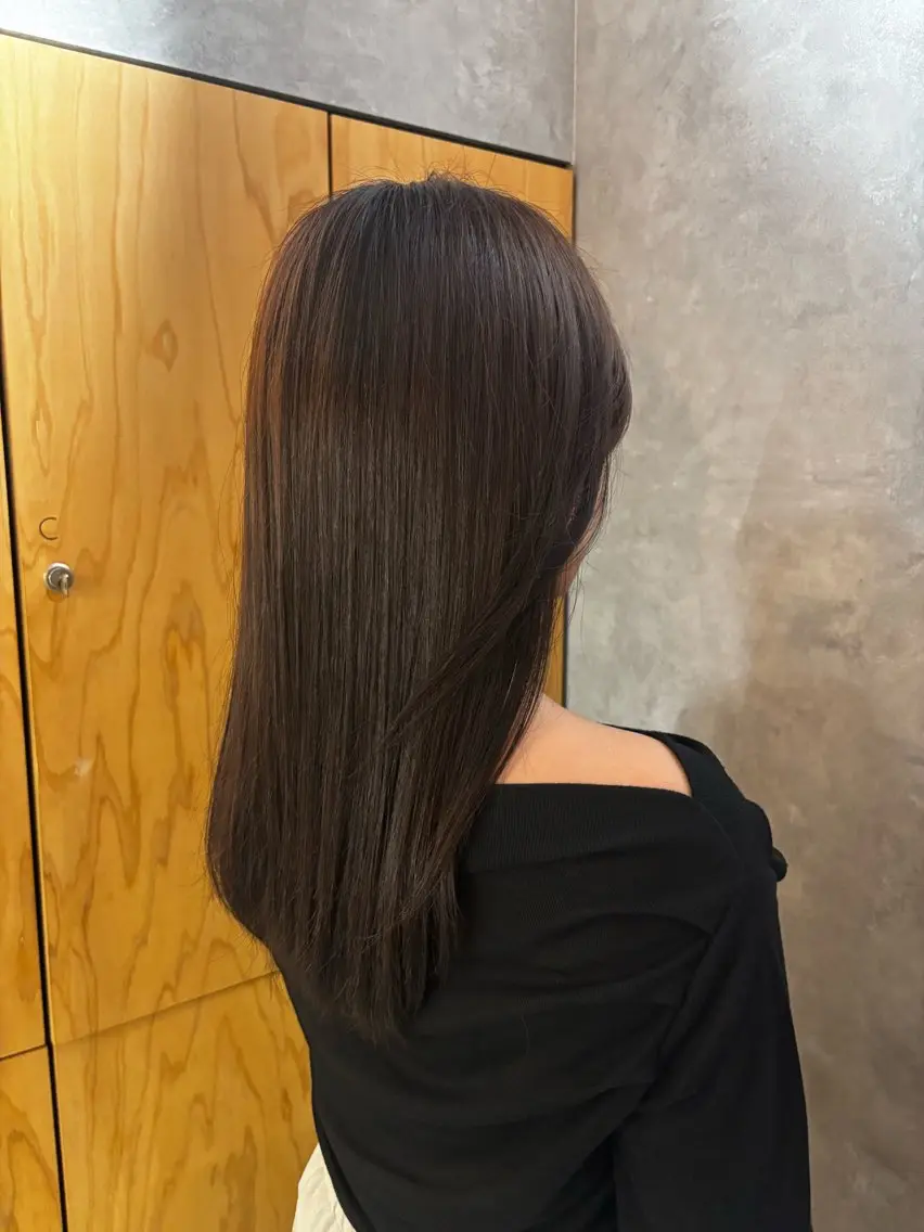 セミロング ヘアカラー 透明感カラー/三宮/ Nanahoのヘアスタイル