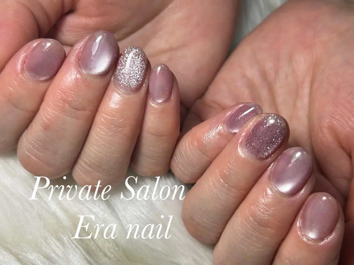 ネイル マグネットネイル マグネットワンカラー ワンカラーネイル ハンドネイル Era nailのネイルデザイン