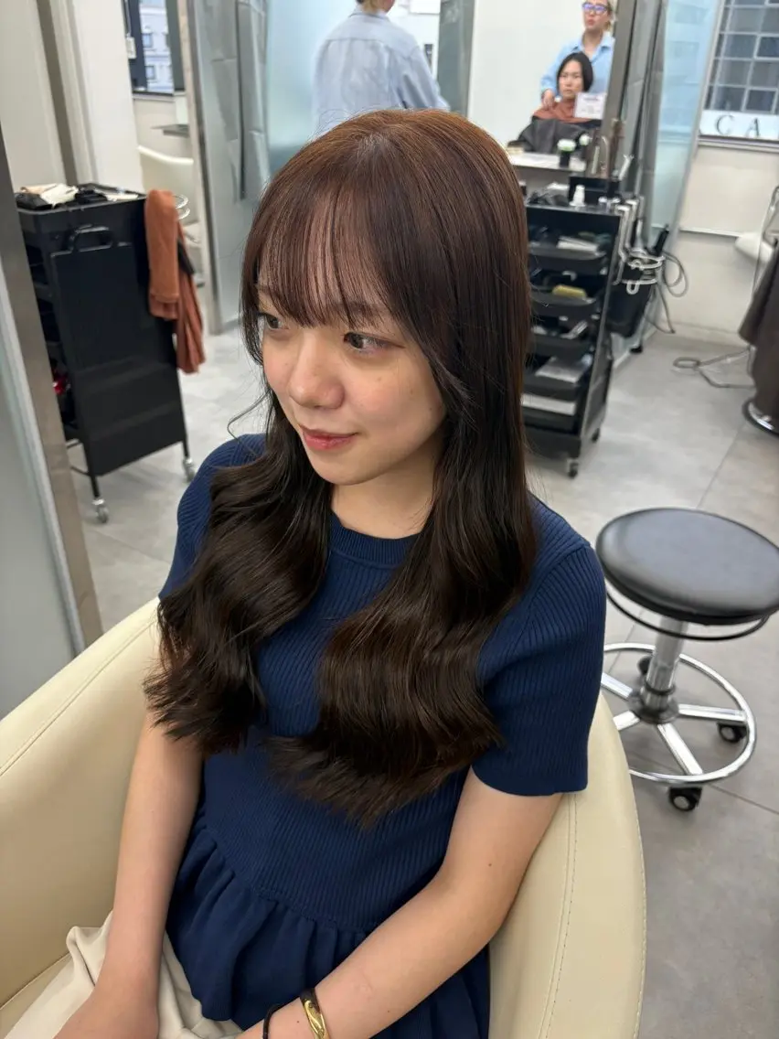 ロング カラー カット ヘアカラー 透明感カラー×顔周り mizuki🫧のヘアスタイル