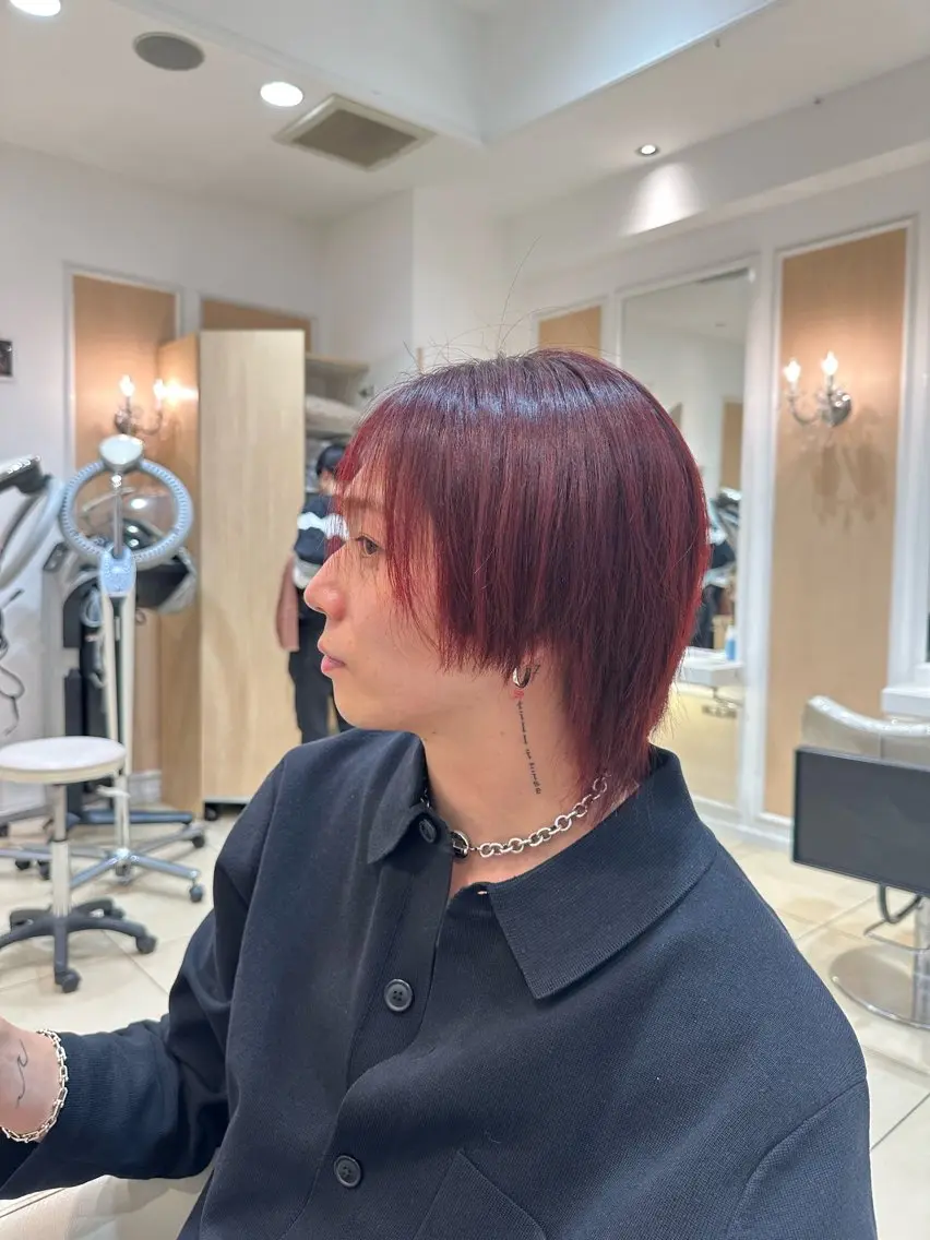 カラー メンズ 縮毛矯正 縮毛矯正 Ash中目黒 森田みなみのヘアスタイル