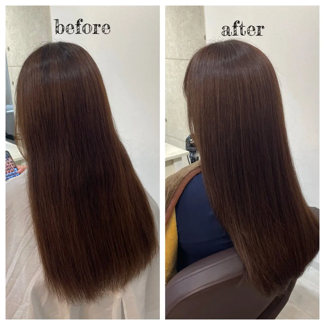 ロング カラー グレージュ レイヤーカット カット ヘアカラー トリートメント PutiLuca 浅川のヘアスタイル