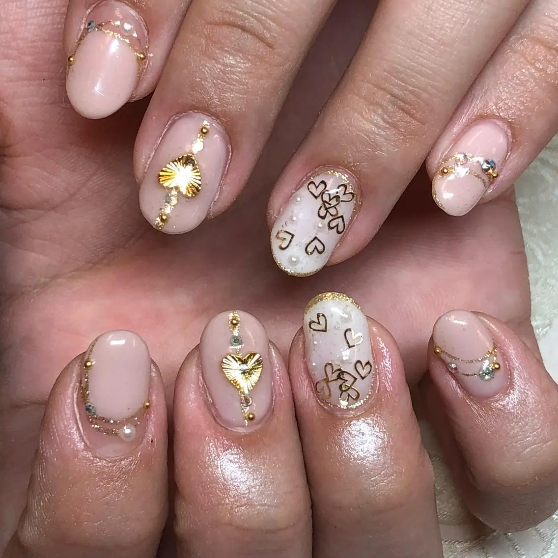 ネイル ジェルネイル ハート KIREIE NAILSのネイルデザイン