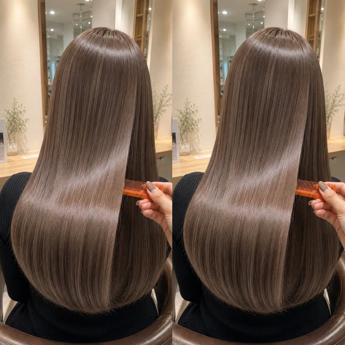 ロング カラー ヘアカラー 【髪質改善特化】 艶髪/透明感カラーのヘアスタイル