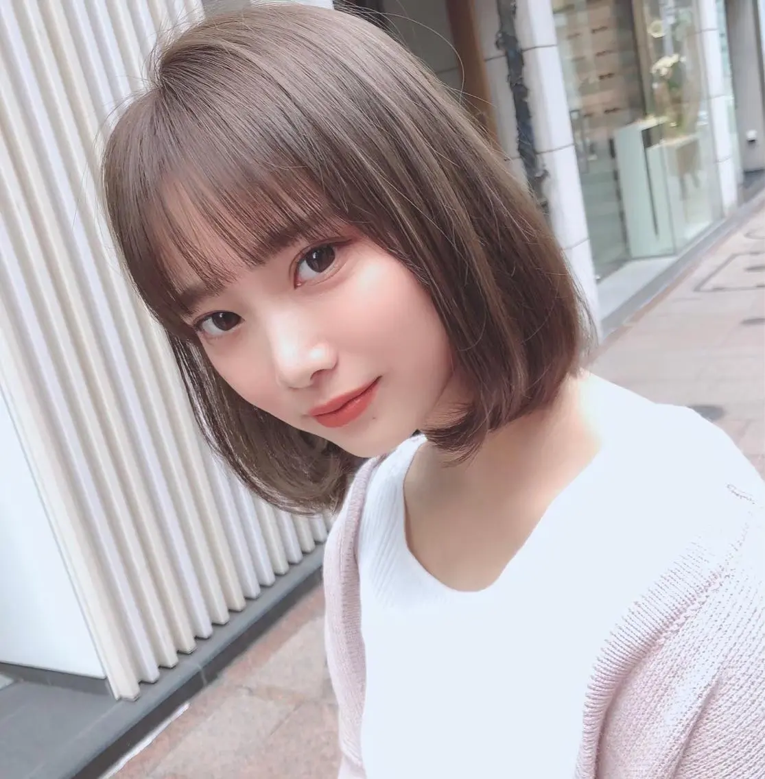 カラー 莉乃/縮毛矯正/髪質 改善/艶カラーのヘアスタイル