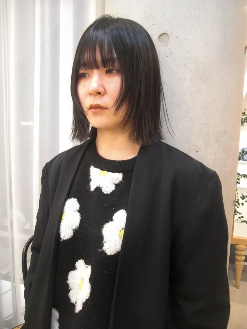 ミディアム カット トリートメント オカモト ハルカのヘアスタイル