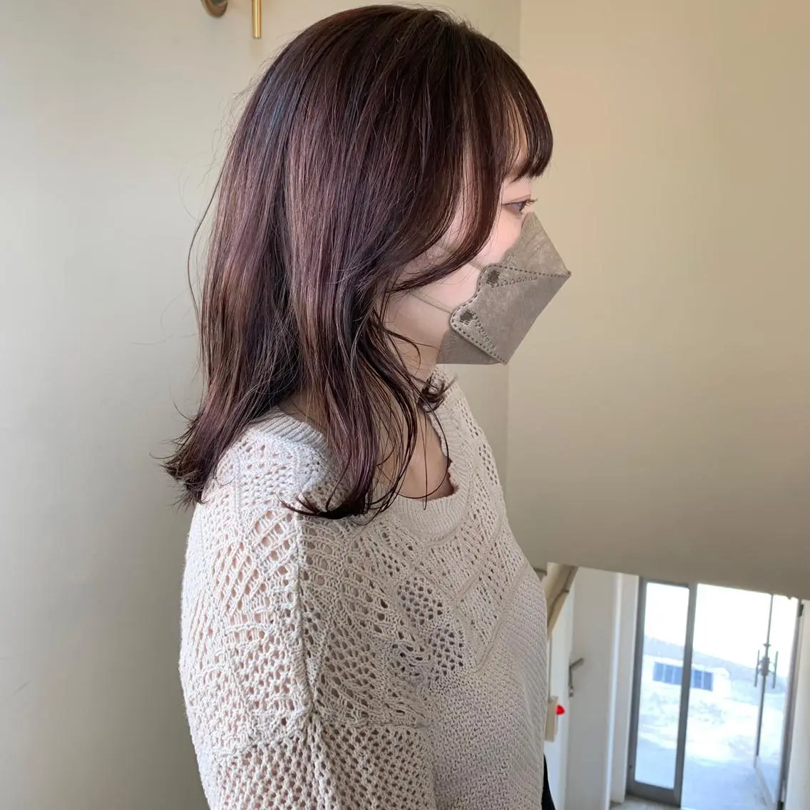セミロング カラー カット ヘアカラー トリートメント 本間 結衣のヘアスタイル