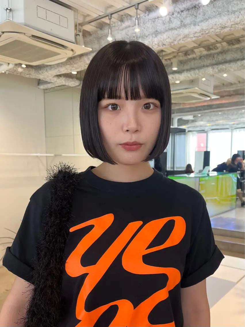 ショートボブカットの写真