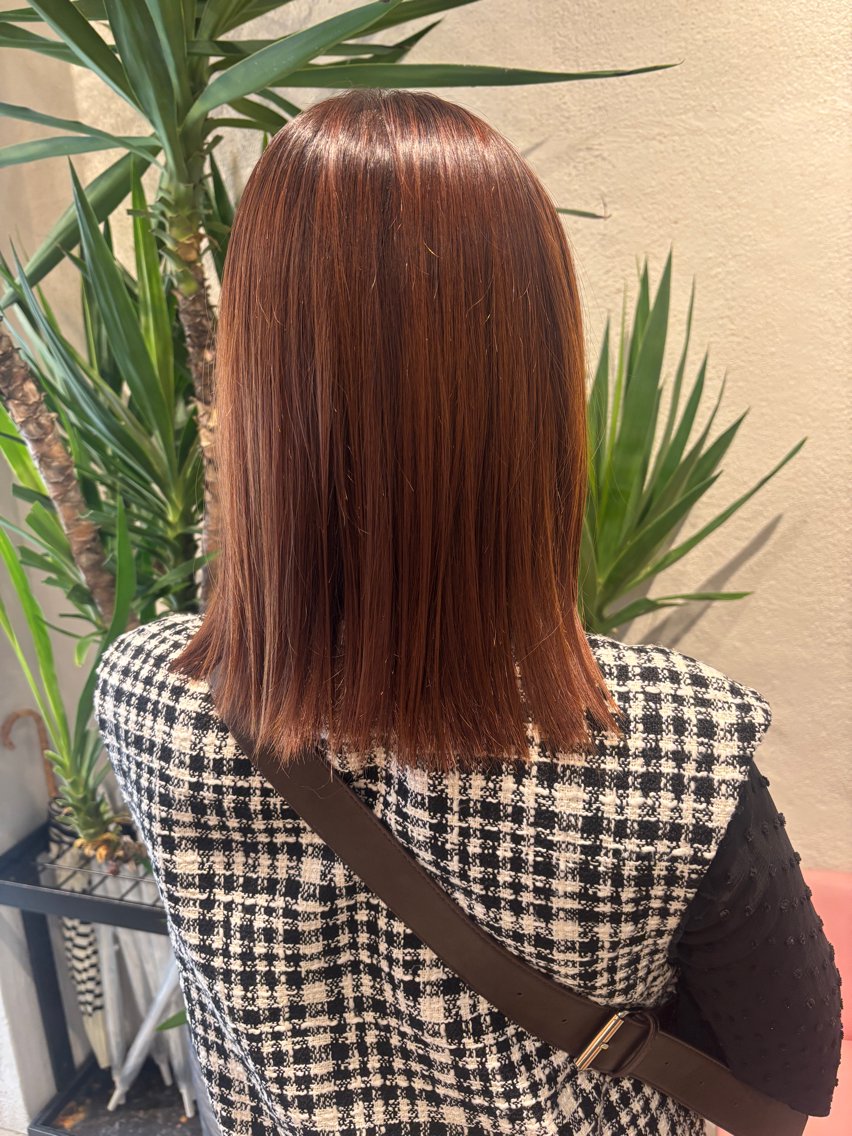 ミディアム 酸性ストレート 縮毛矯正 金崎 心優のヘアスタイル