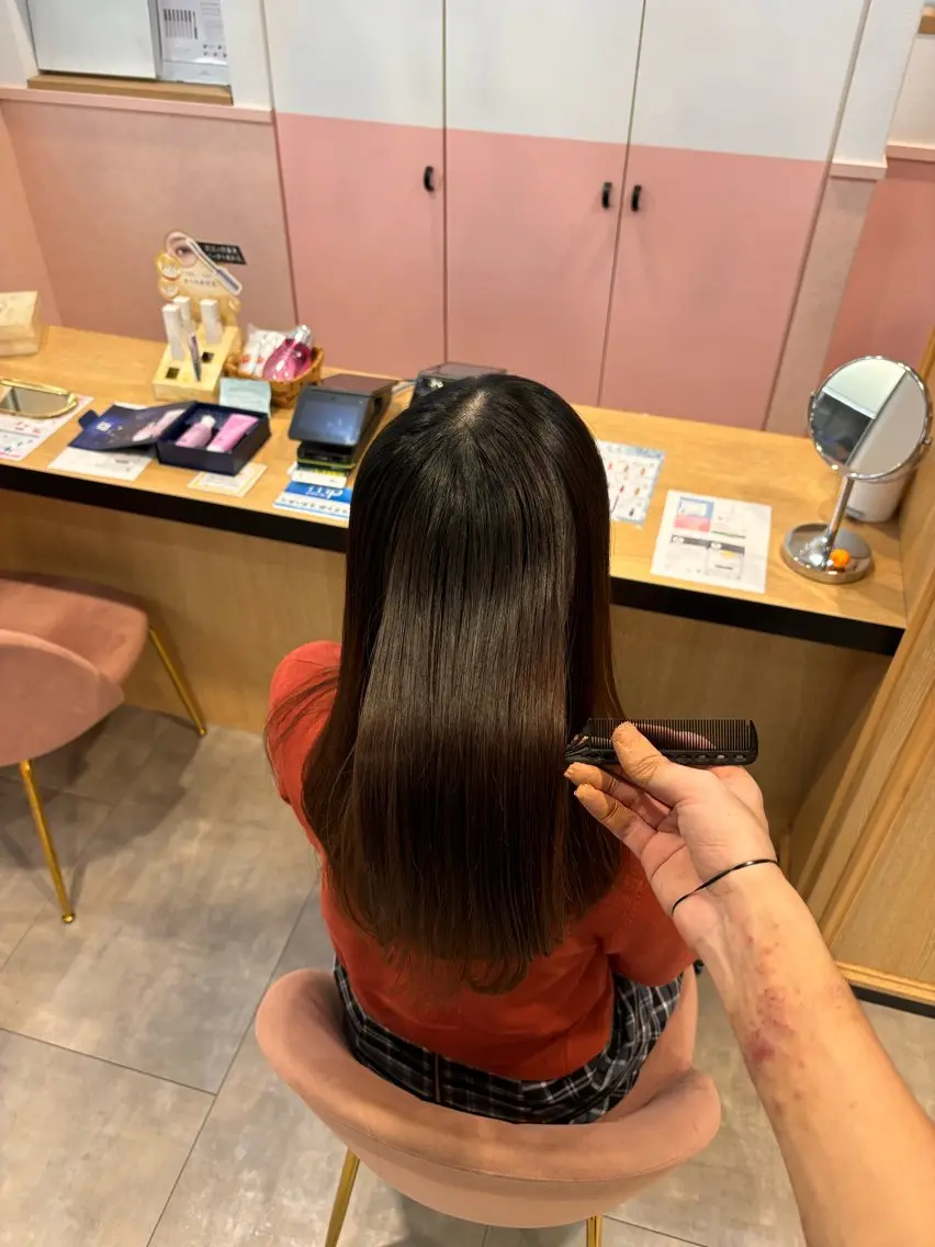 ロング 伸ばしかけ 髪質改善 縮毛矯正 髪質改善 田中大貴のヘアスタイル