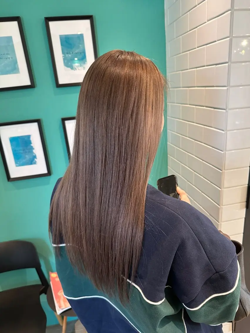 ロング カラー カット 縮毛矯正 トリートメント 🌈髪質改善🌈 過去の1艶サラ体験✨のヘアスタイル