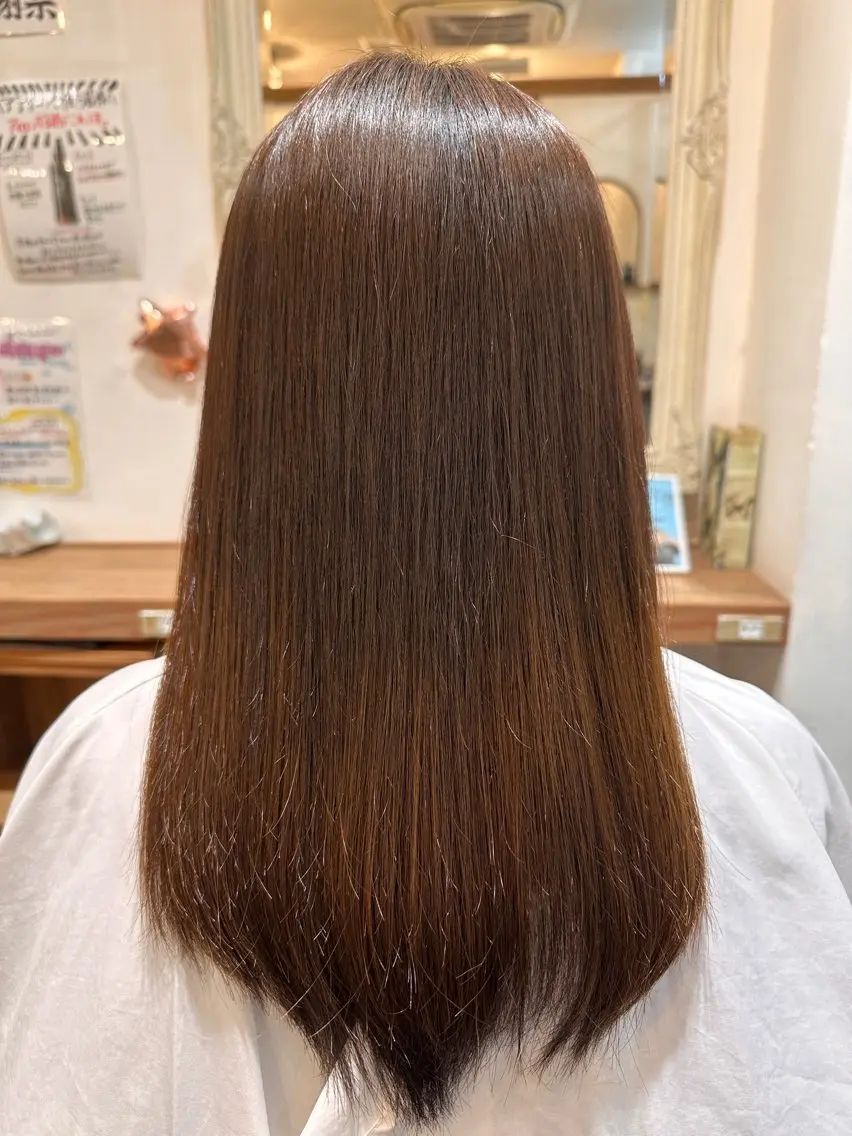 ミディアム ミディアムパーマ エハラ リョウスケのヘアスタイル