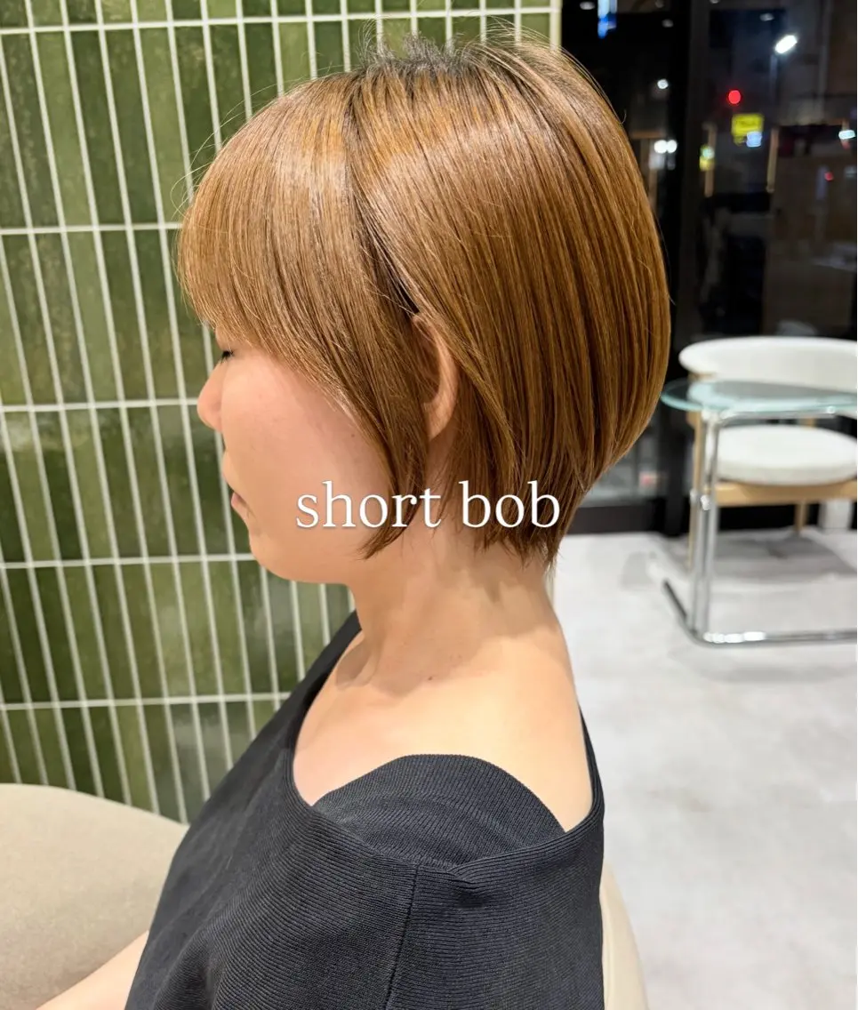 ショート ショートボブ ボブ 髪質改善 ショートヘア トリートメント 🫧ナギサ/本厚木/ ボブ/ミディアム🫧のヘアスタイル