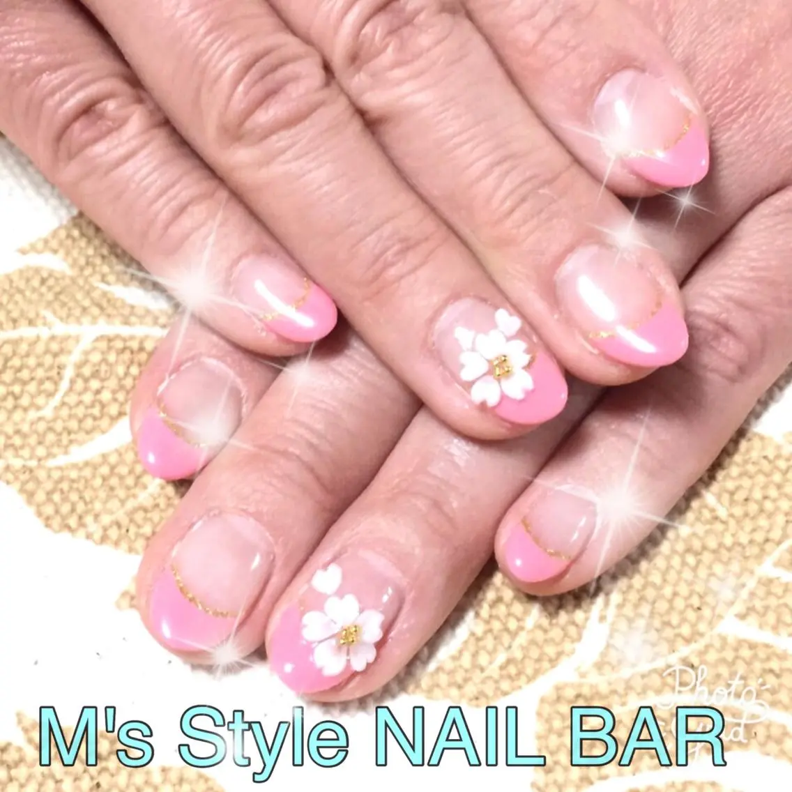 ネイル 桜ネイル 成人式 入学式 フレンチネイル 卒業式 ハンドネイル M's Style NAIL BARのネイルデザイン