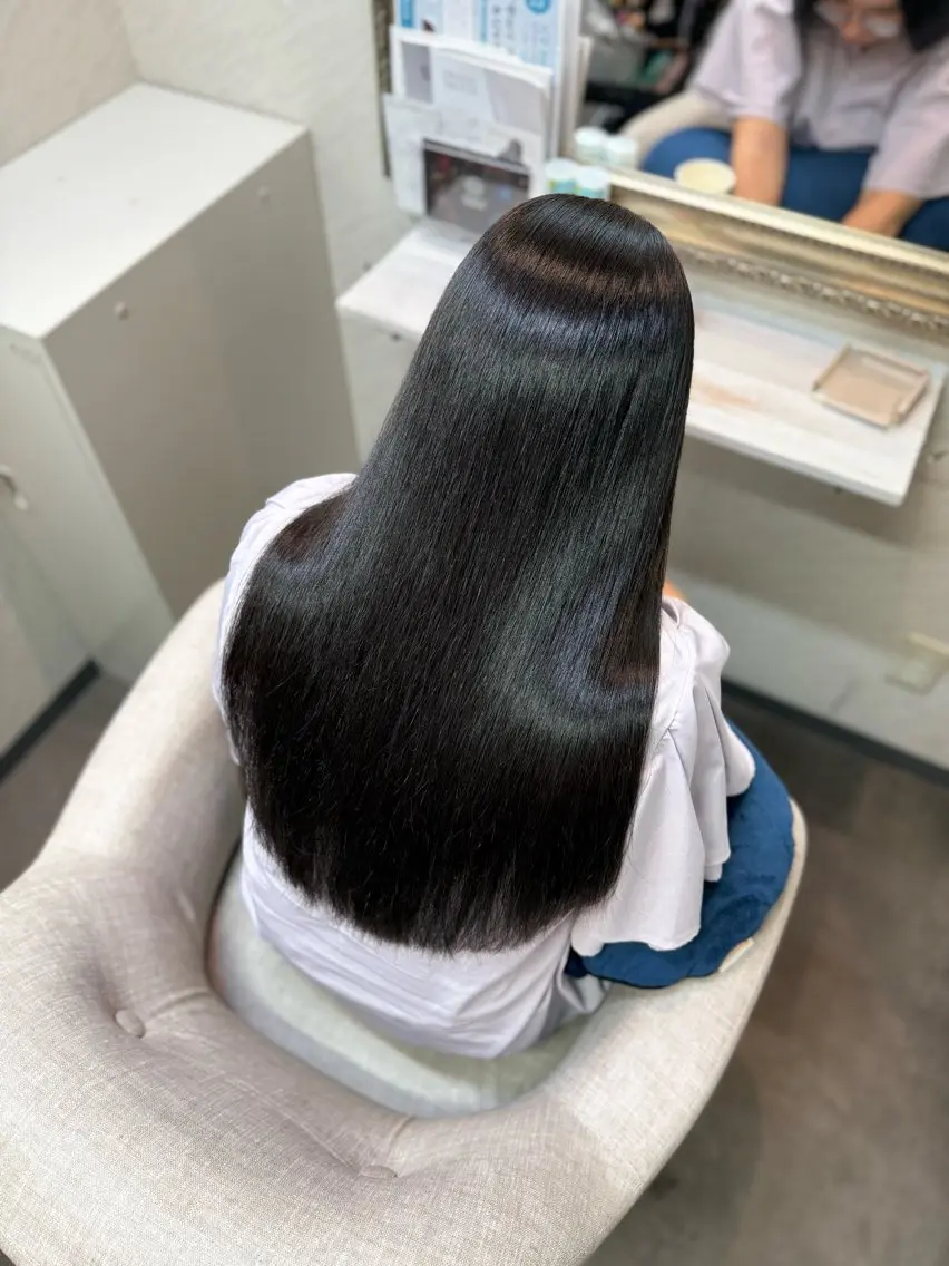 ロング カット 縮毛矯正 ヘッドスパ 髪質改善/縮毛矯正 アンナ🍊のヘアスタイル