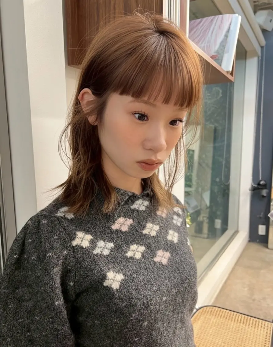 ミディアム リコ BOBカットモデルのヘアスタイル
