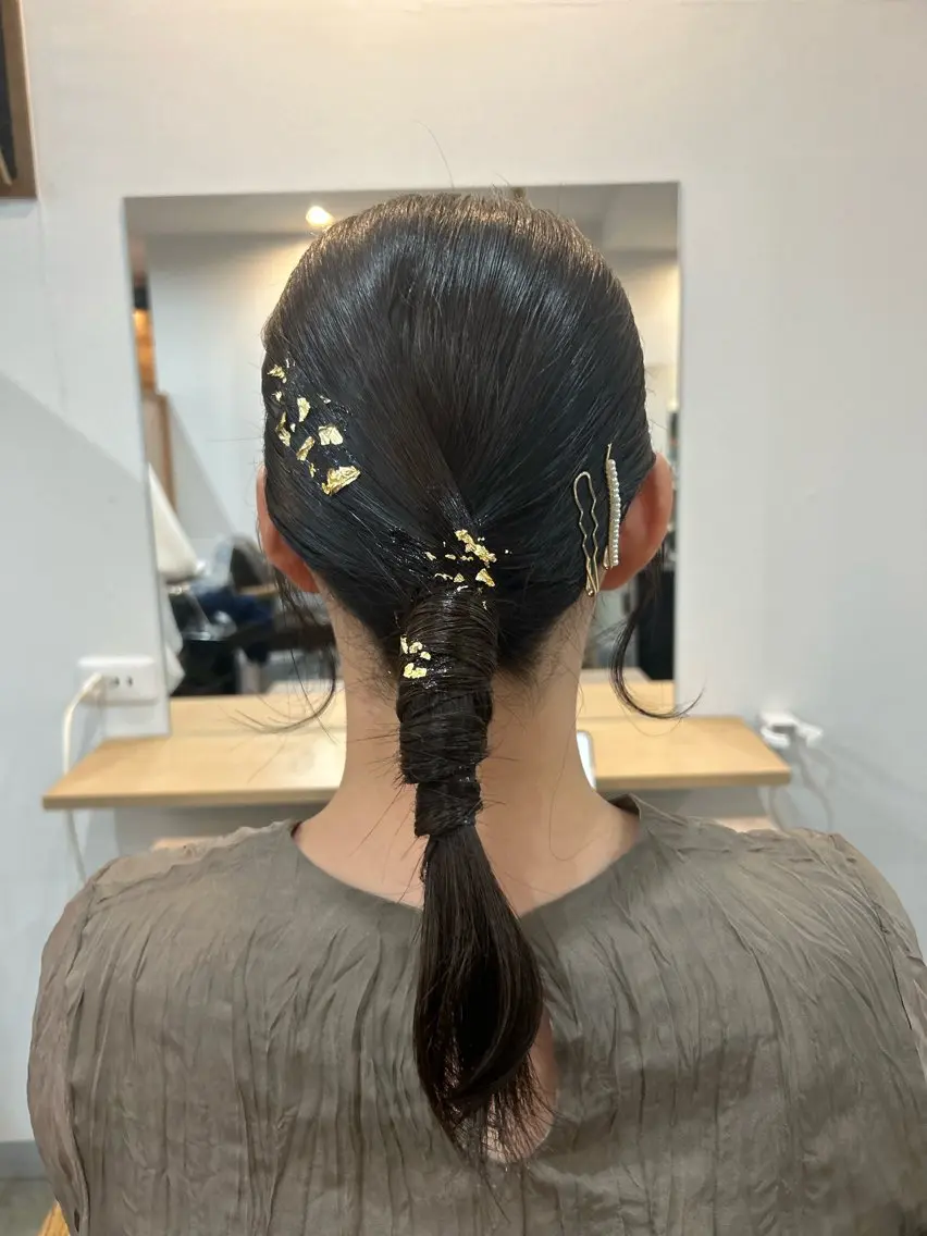 ミディアム 元永 沙知のヘアスタイル