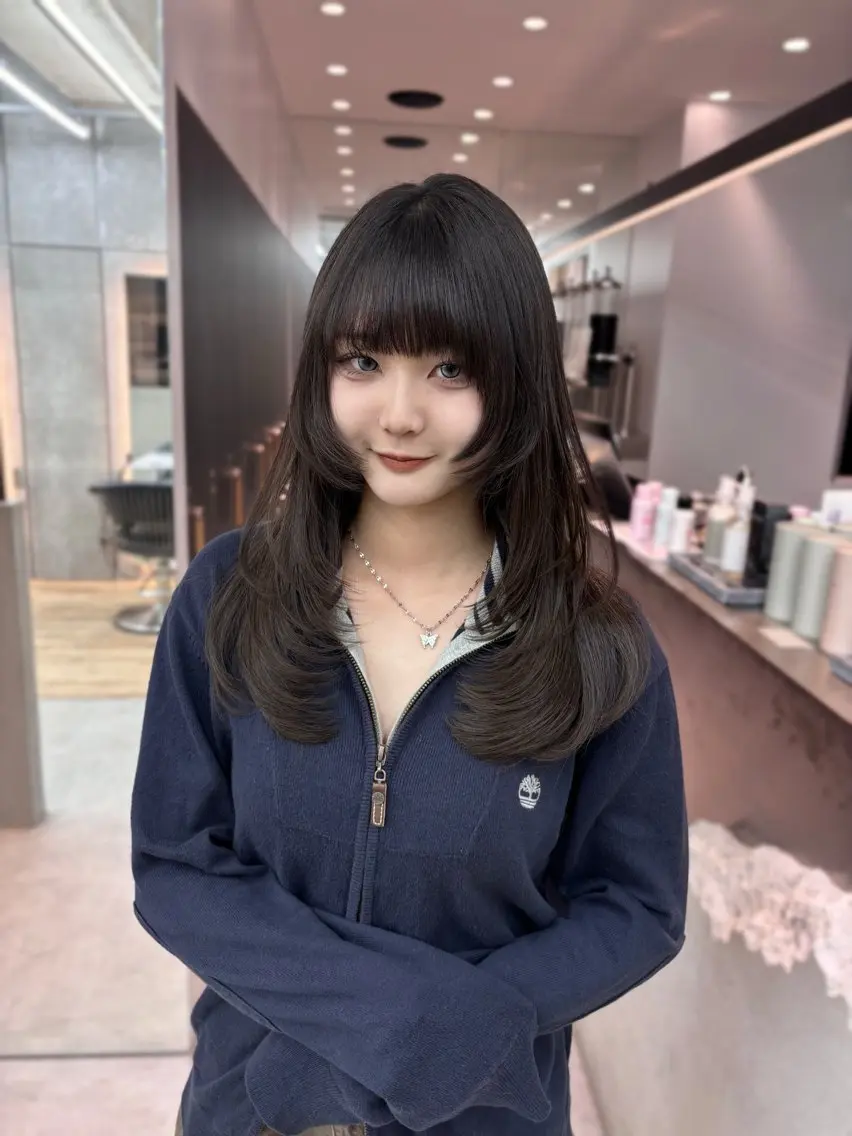 セミロング カラー カット ヘアカラー トリートメント 髪質改善/縮毛矯正/ 韓国ヘア/矢野のヘアスタイル