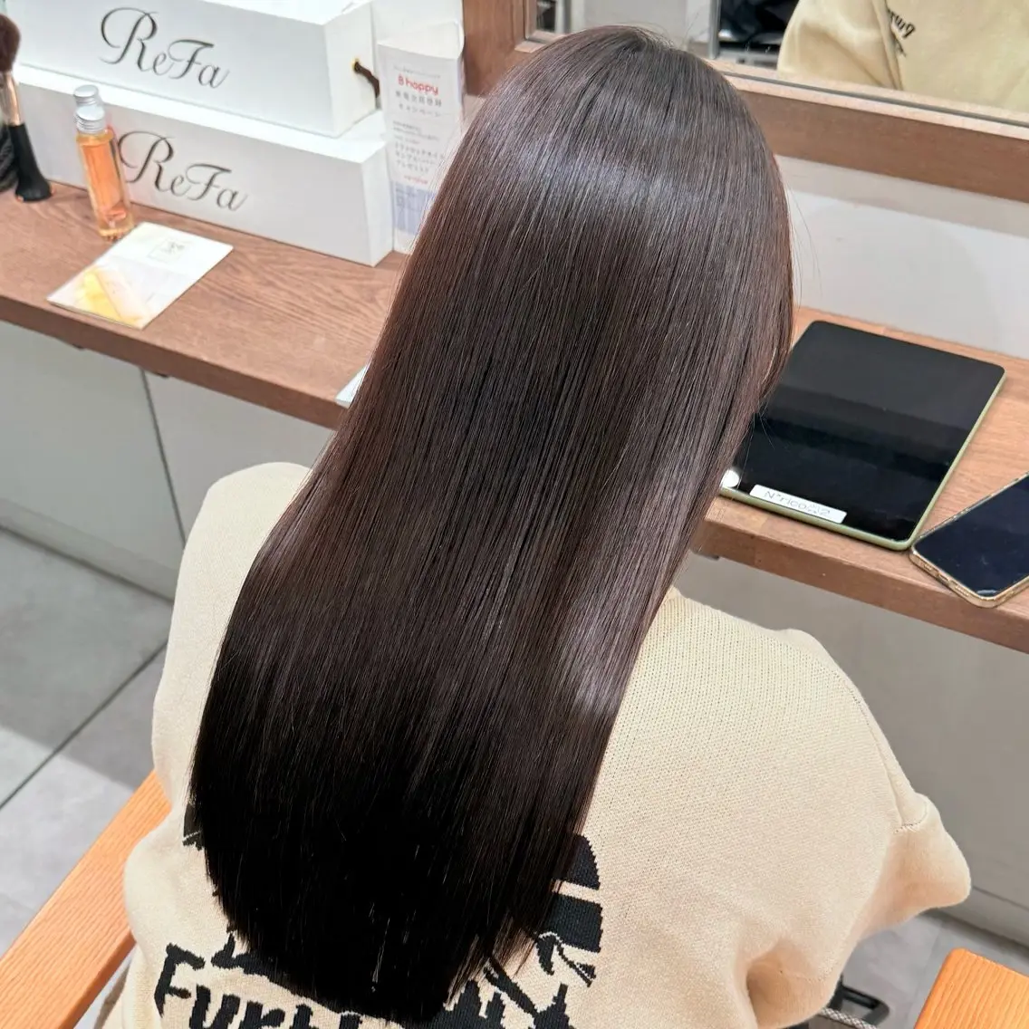 セミロング カット ヘアカラー トリートメント ルナ🫐縮毛矯正 🫐髪質改善のヘアスタイル