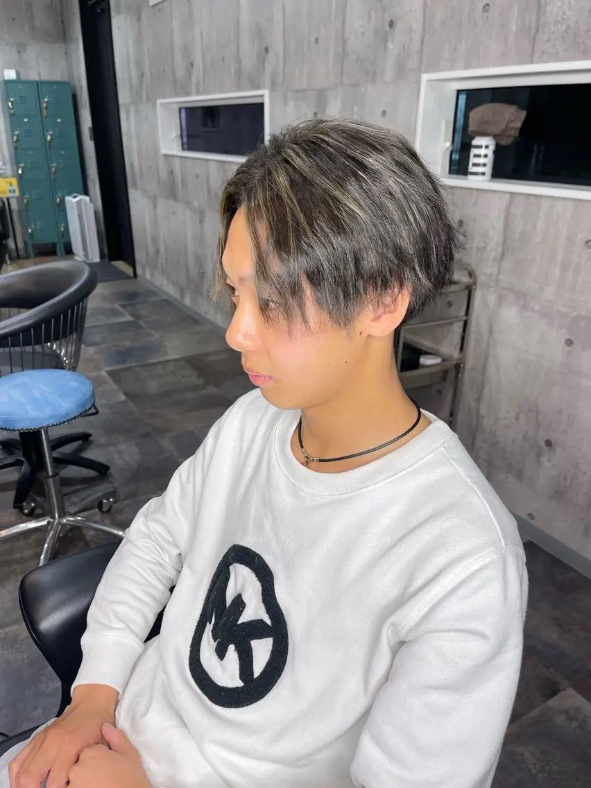 ショート カラー メンズ メンズハイライト ハイライトカラー ハイライト Felice Erikaのヘアスタイル