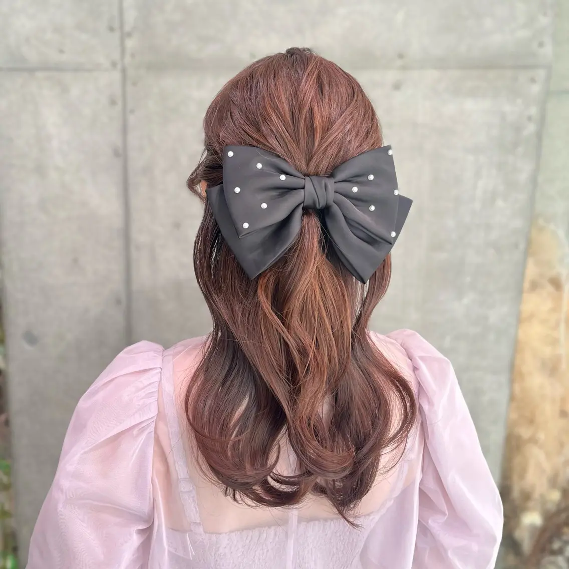 ヘアアレンジ ハーフアップ 透明感♡艶髪カラー/ Kazuha🎀のヘアスタイル