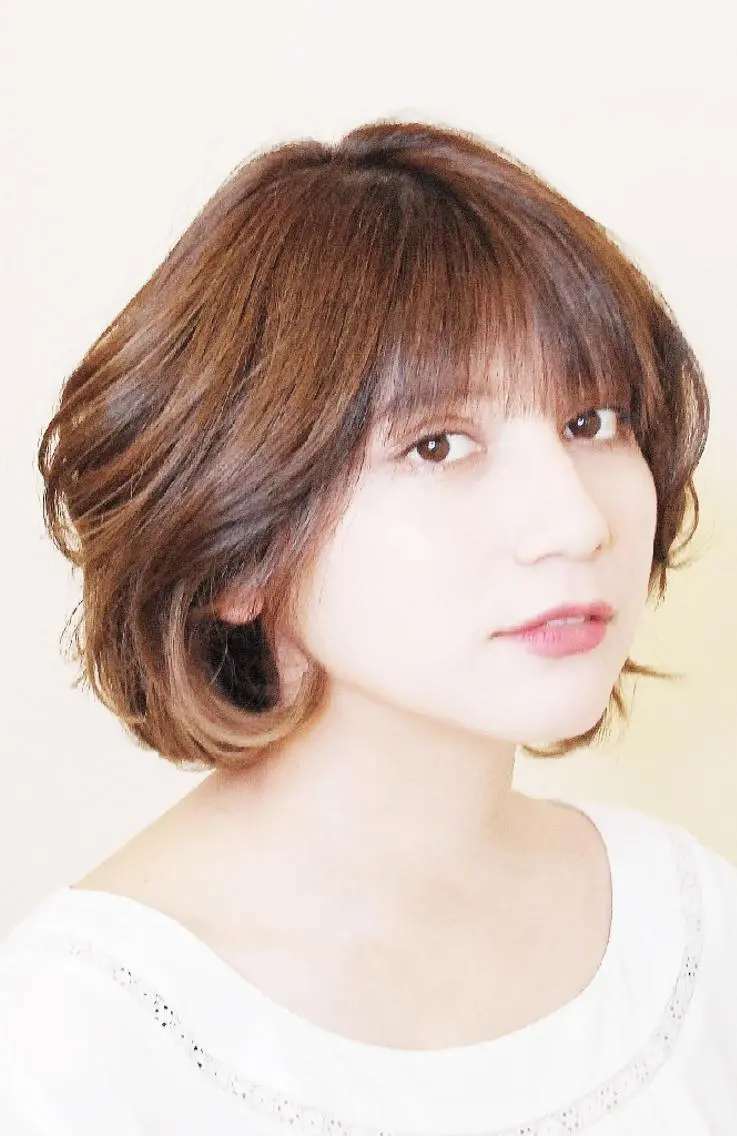 前髪カット+アイロン巻き仕上げの写真