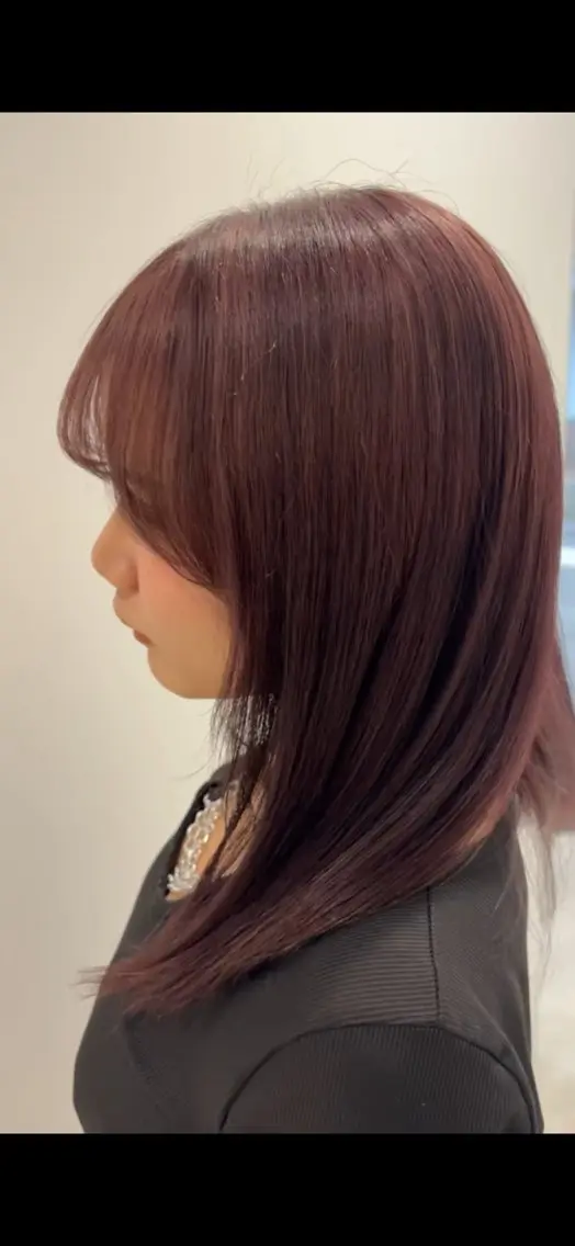 セミロング カラー ブラウンカラー ピンクカラー ピンクブラウン ダブルカラー/韓国風 🇰🇷RYUKIのヘアスタイル