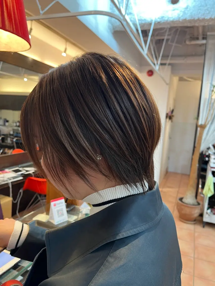 ショート カラー 韓国風カット osugiのヘアスタイル