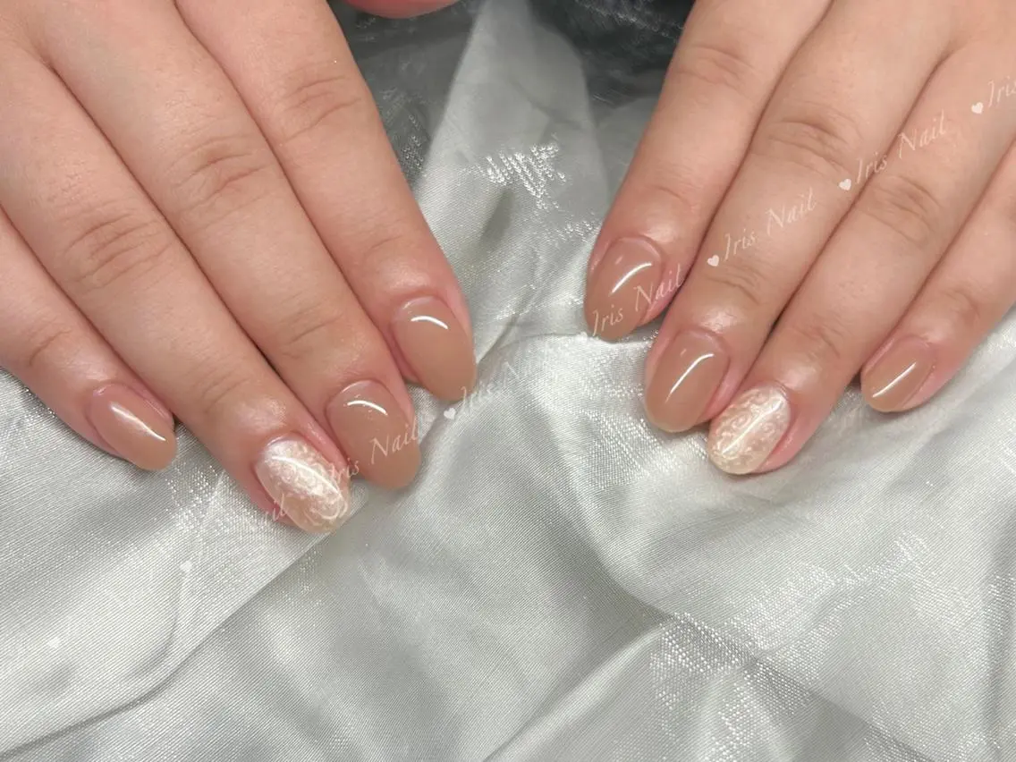 ネイル ワンカラーネイル ハンドネイル ハンドケア 🍒IRIS Nail🌸のネイルデザイン