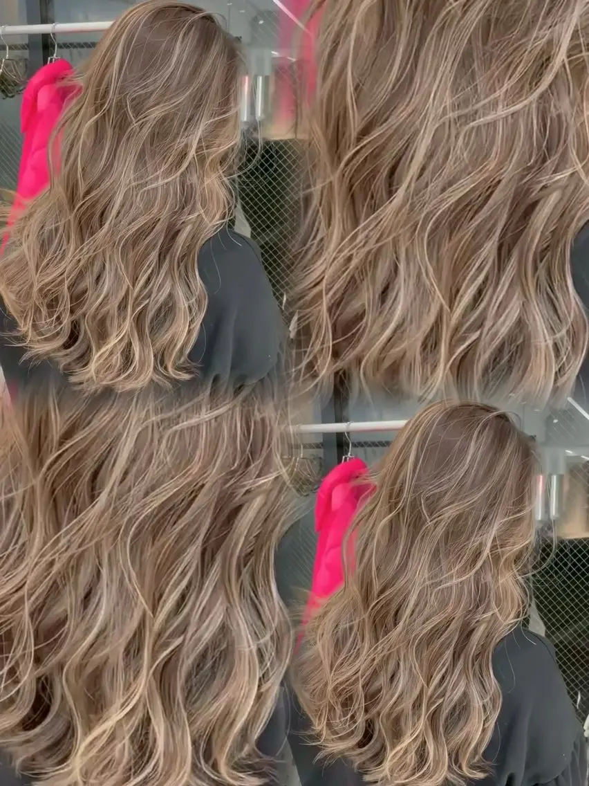 ロング カラー バレイヤージュ ハイライトカラー 外国人風カラー ハイライト レイヤーカット ヘアカラー ✨レイヤーカット 海外ヘア/原宿✨のヘアスタイル