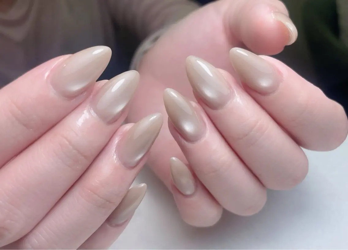 ネイル 長さ出し フットネイル フレンチネイル ジェルネイル ガラスフレンチ 中野駅から2分 MEO NAILのネイルデザイン