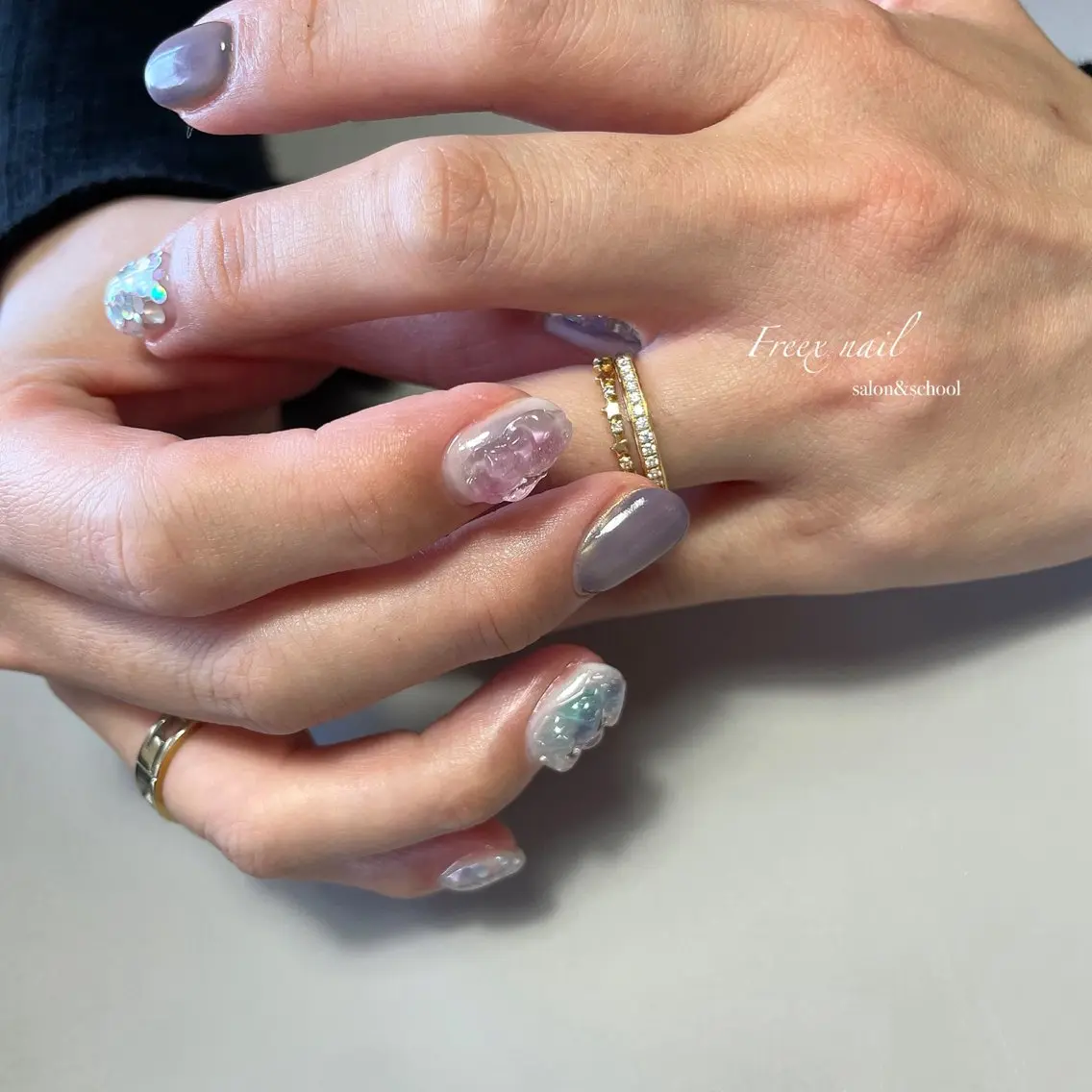 ネイル ハンドネイル ハンドケア freex nail /ニュアンス/個性派のネイルデザイン