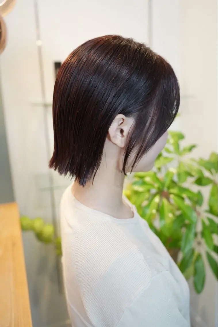 ショート 切りっぱなしボブ ボブ 福井 悠のヘアスタイル