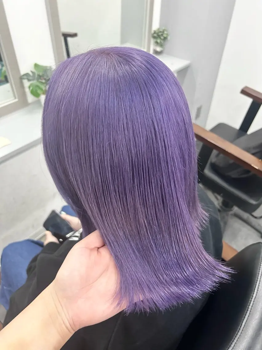 ミディアム カラー ヘアカラー 艶髪✖️ハイトーン 🫧YURIA🫧のヘアスタイル