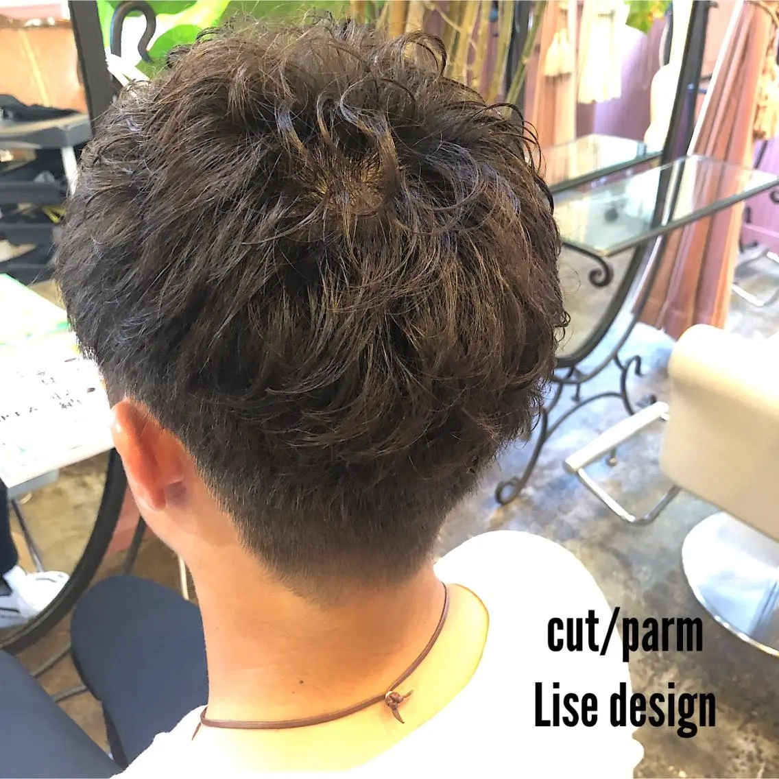 ショート カラー パーマ ヘアアレンジ メンズ カット パーマ ヘアセット 表参道Lise おおいしおりのその他イメージ