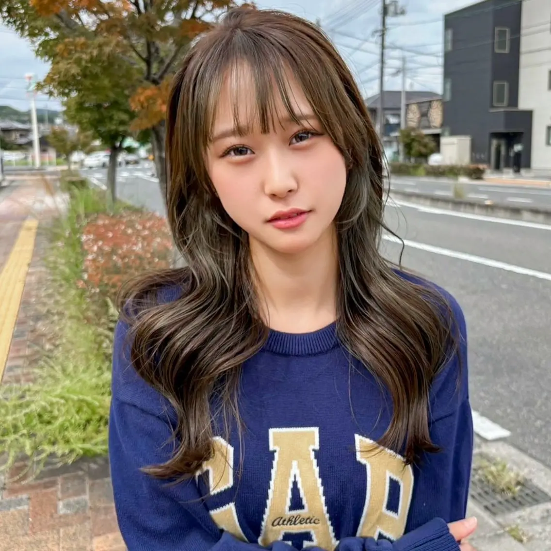 ロング ヨシンモリ 韓国風ヘア ロング BALANCE. 弥央のヘアスタイル