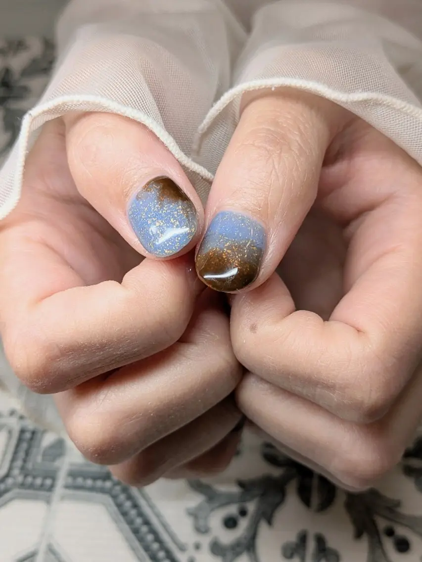 ネイル ハンドネイル imaichise 🧡💜推しネイルのネイルデザイン