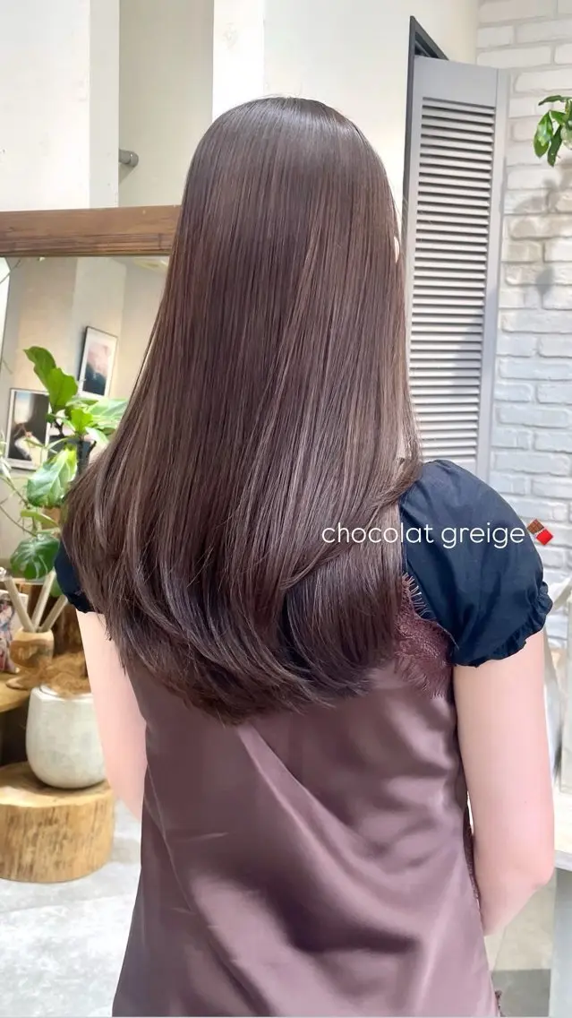 ロング カラー カット ヘアカラー 縮毛矯正 トリートメント カノン/透明感カラー /酸性ストレートのヘアスタイル